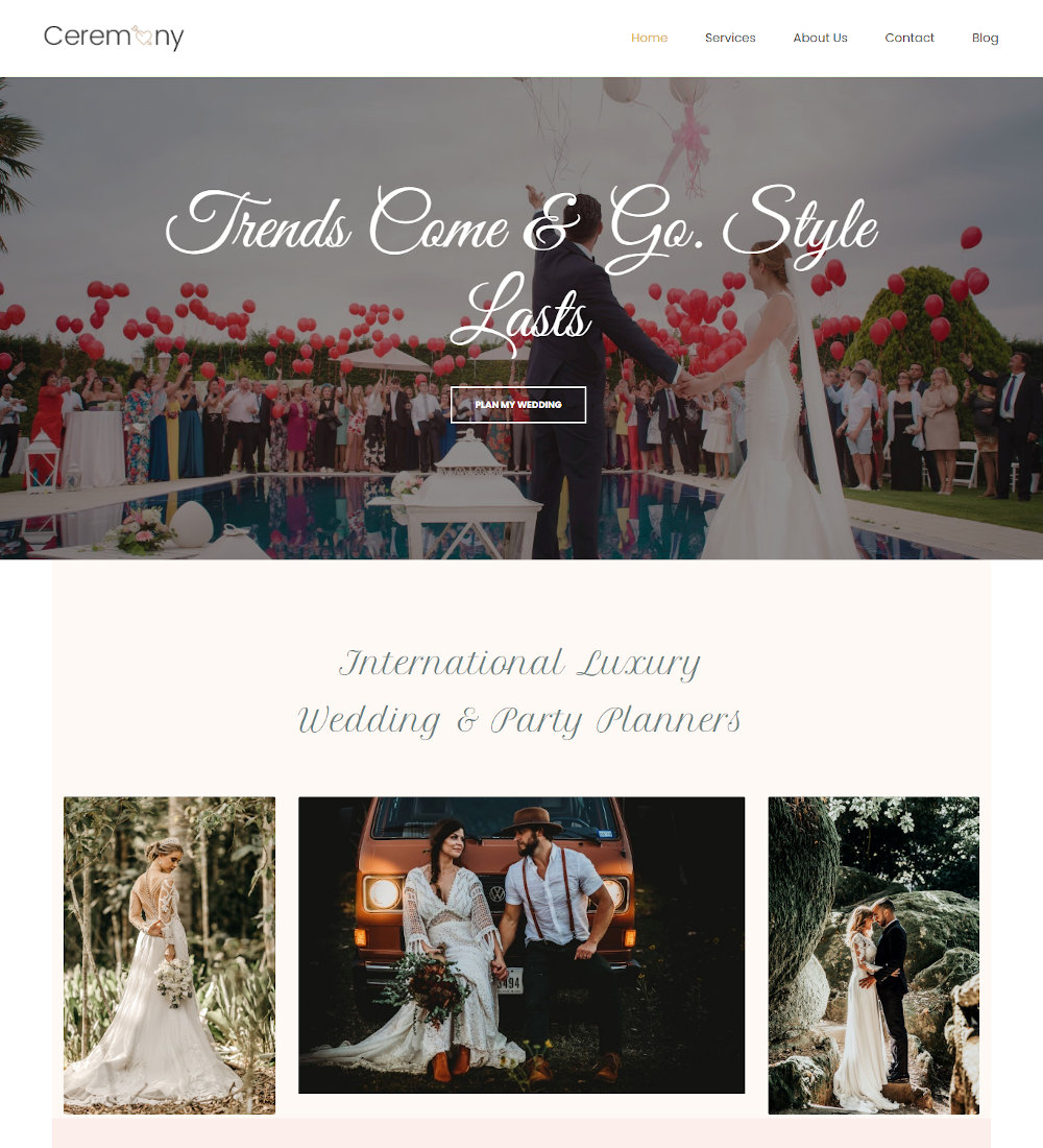 Ceremony - Engagement & Wedding Planner Agency Drupal Theme