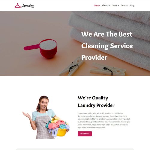CleanKind - Laundry and Dry Cleaner Service Drupal Theme