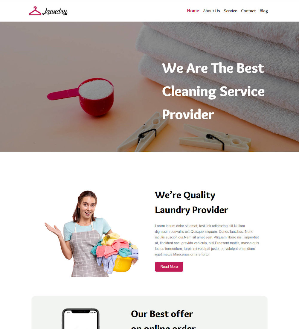 CleanKind - Laundry and Dry Cleaner Service Drupal Theme
