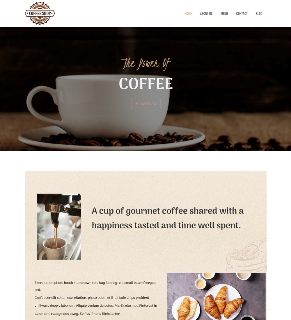 Coffee Shop - Cafe Restaurant Drupal Theme - TemplateToaster