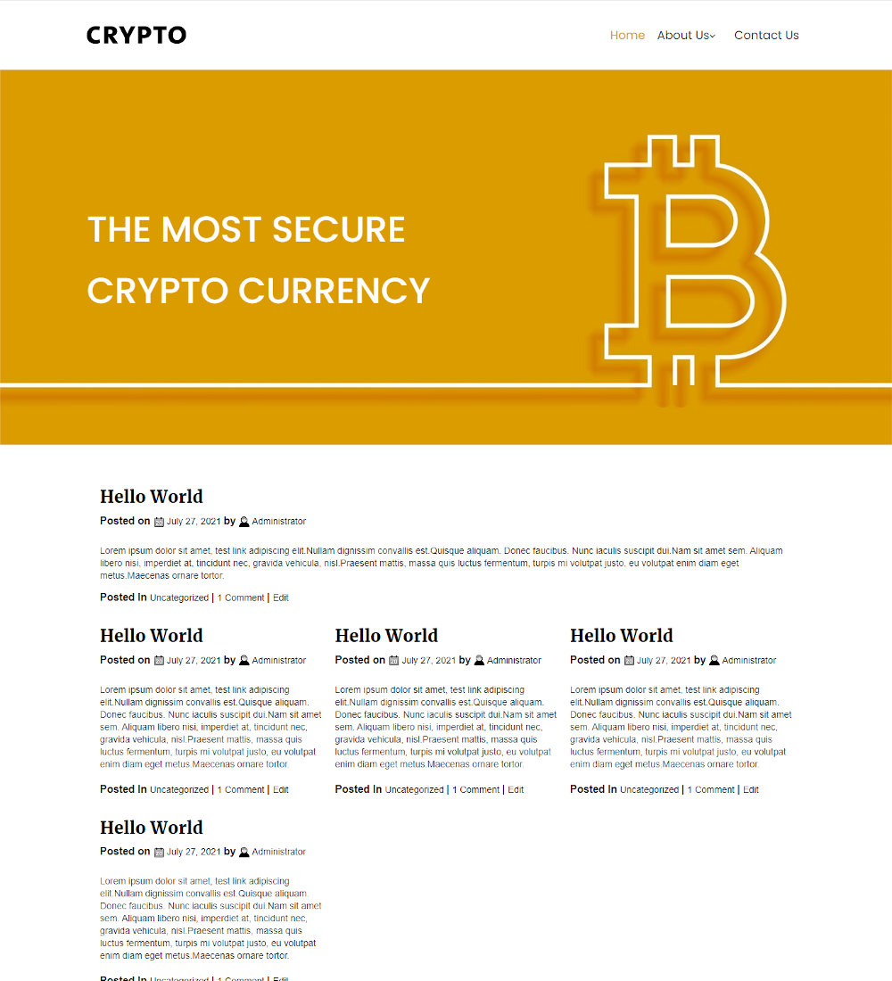 Crypto - Crypto Currency Blogger Template