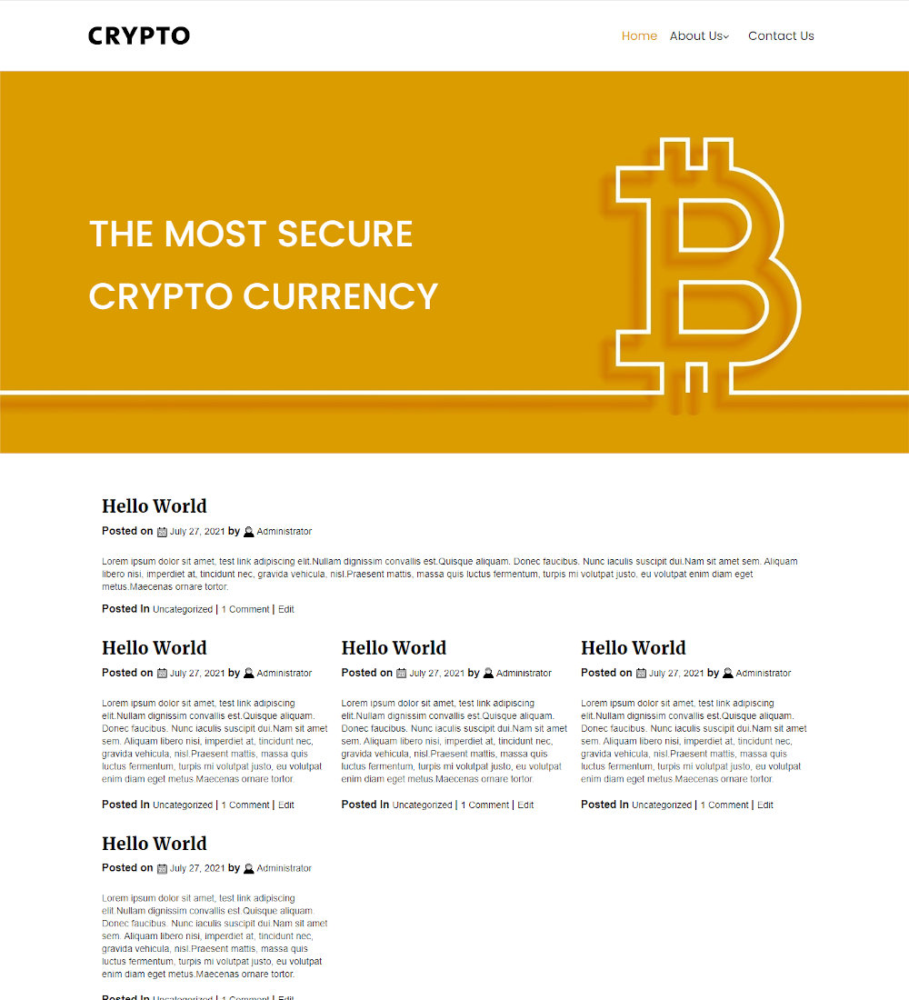 crypto currency one pager