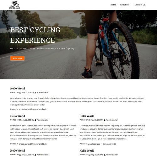 Cycling - Bike & Cycle Riding Event Blogger Template