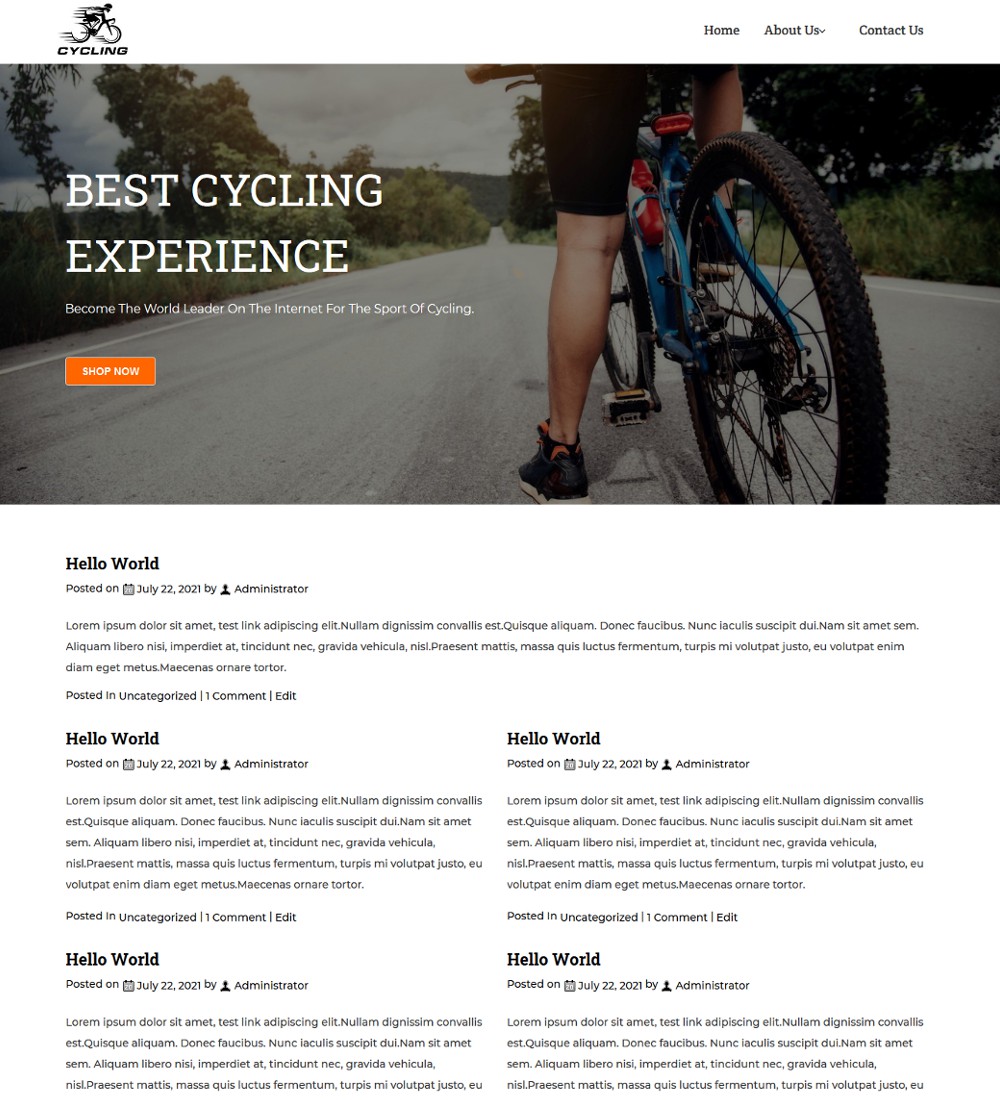 Cycling - Bike Cycle Riding Event Blogger Template - TemplateToaster