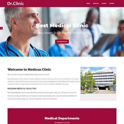 Dr. Clinic - Doctor and Hospital Health HTML Template