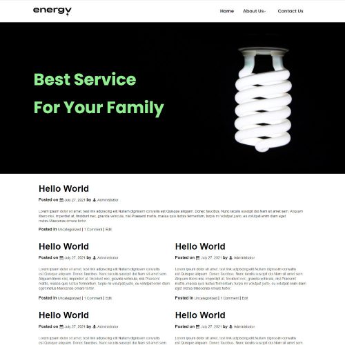 Energy - Electrician Service Blogger Template