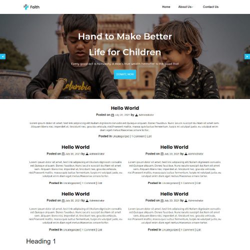 Faith - Charity and Donation Blogger Template