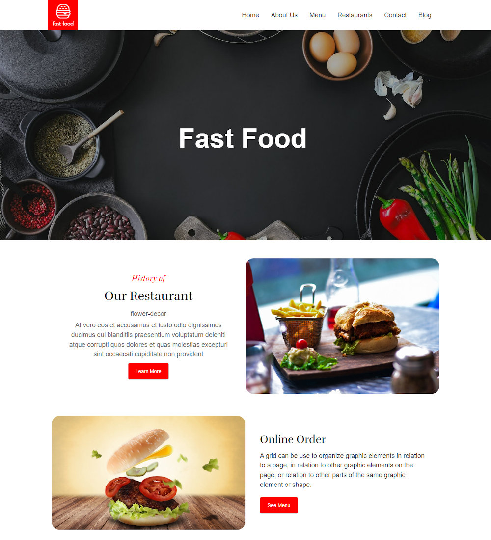 Fast Food Online Delivery & Restaurant WordPress Theme