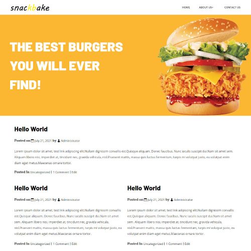 Fast Food Restaurant Blogger Template