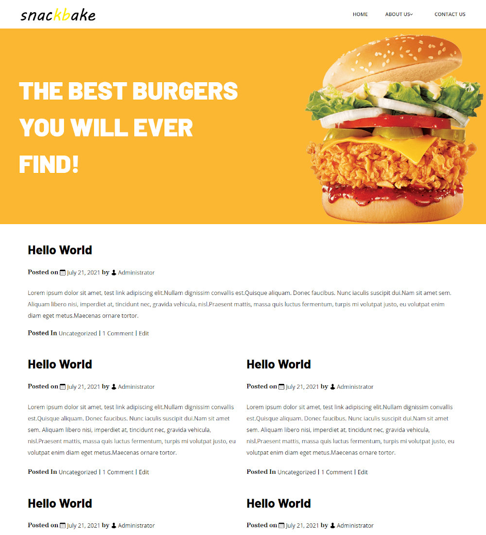 Fast Food Restaurant Blogger Template