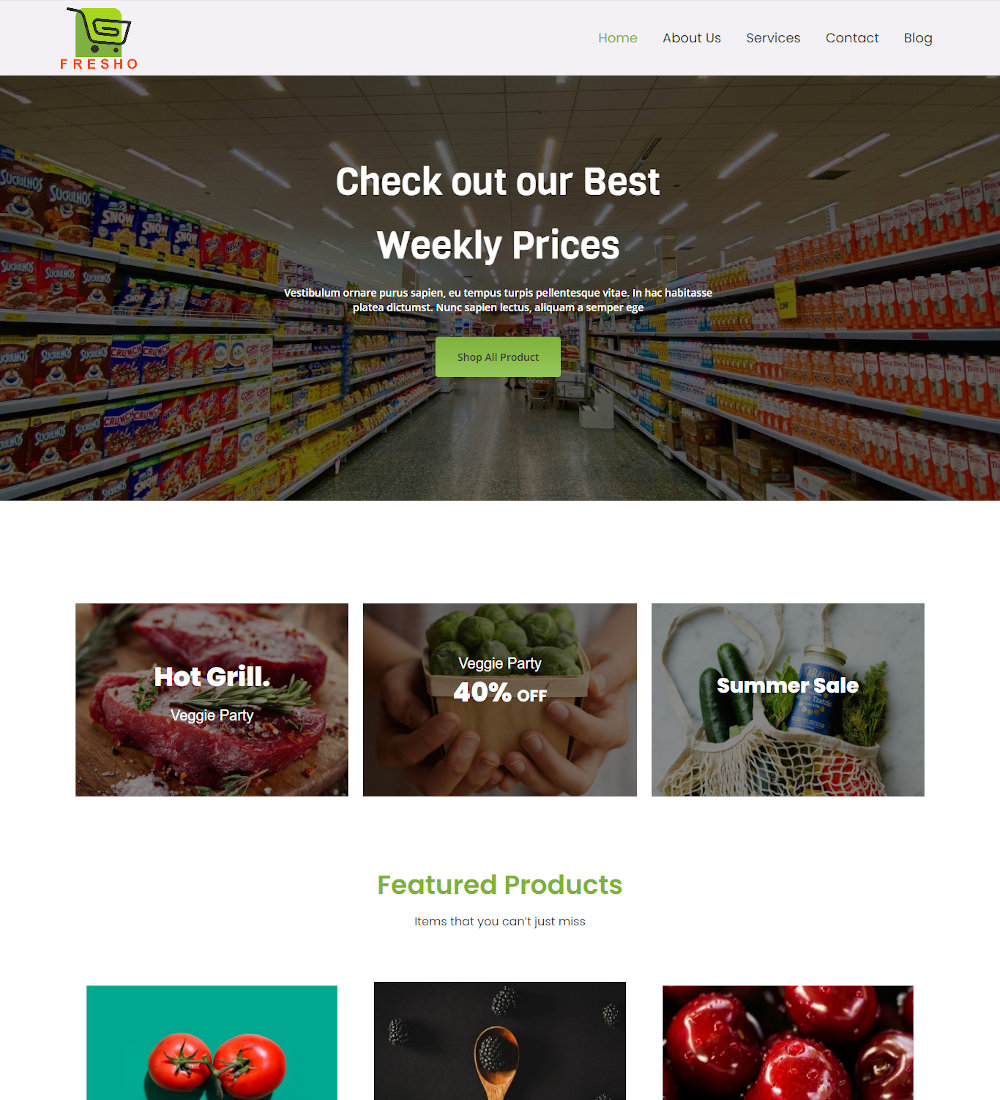 Fresho Grocery And Food Store Wordpress Theme Templatetoaster