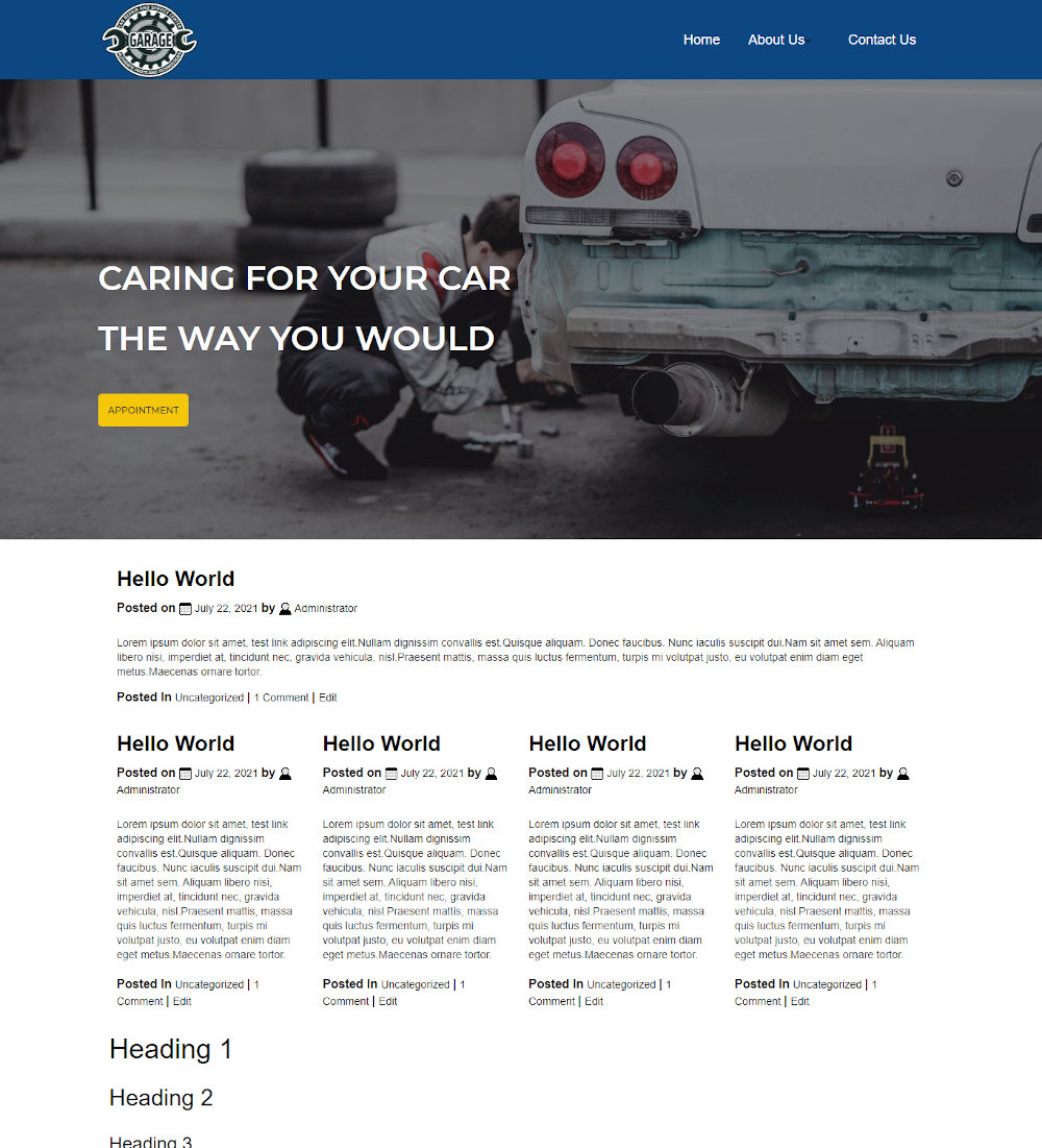 Garage - Auto Service and Car Repair Blogger Template