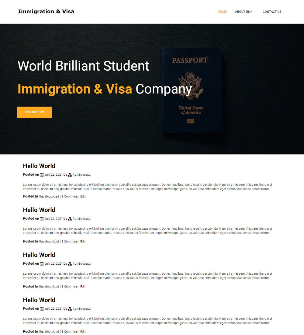 Global Visa - Immigration and Visa Consulting Blogger Template