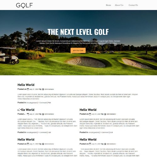 Golfex - Golf Club Blogger Template