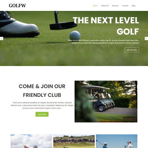 Golfw -Golf Course Drupal Theme