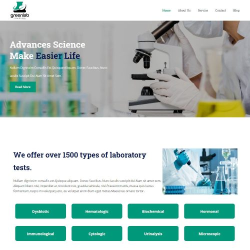 Green Lab - Laboratory & Research Drupal Theme