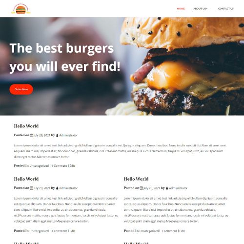 Grill Burgers - Burger Cafe Blogger Template