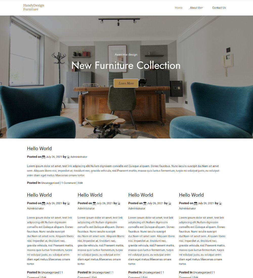 Handy Design Furniture - Handmade Furniture Store Blogger Template
