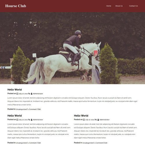 Horse Club - An Equestrian & Riding Club Blogger Template