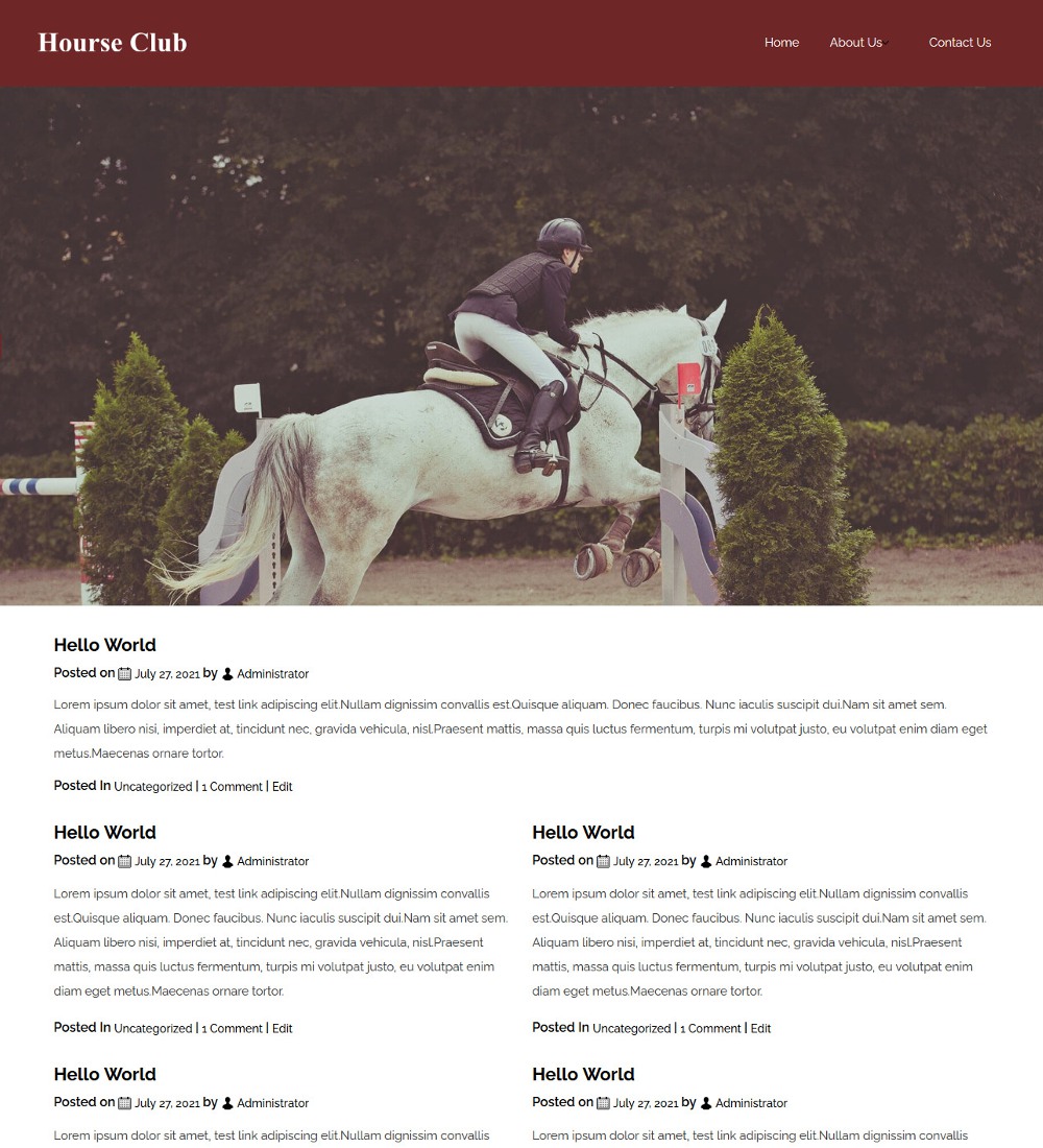 Horse Club - An Equestrian & Riding Club Blogger Template