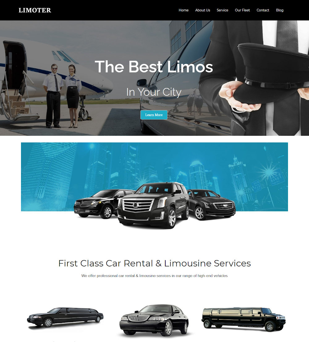 Limoter - Limousine and Car Rent Drupal Theme - TemplateToaster