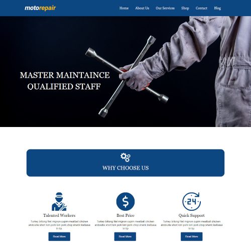 MotoRepair - Auto Service and Car Repair WordPress Theme