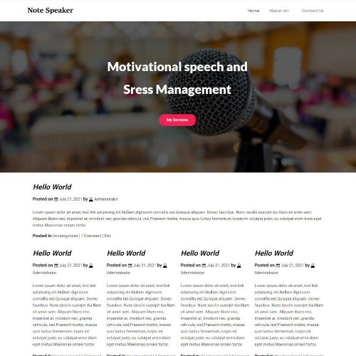 Note Speaker - Innovation & Inspiration Speaker Blogger Template