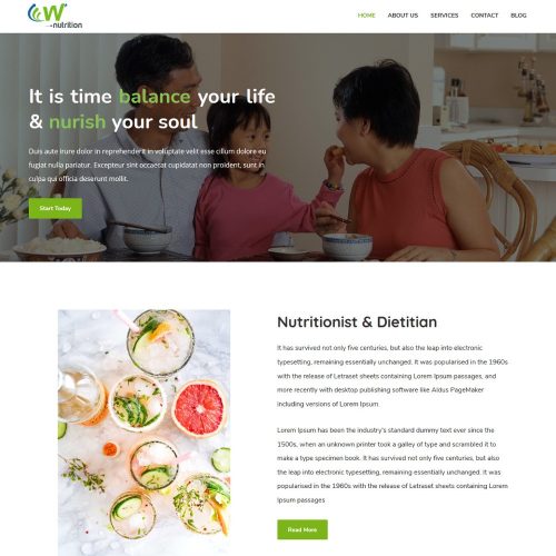 Nutrition Diet Health Care Advisor Drupal Theme