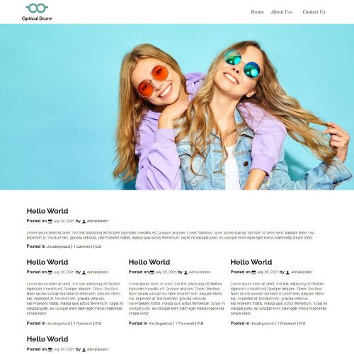 Optical Store - Optometrist & Eye Care Blogger Template