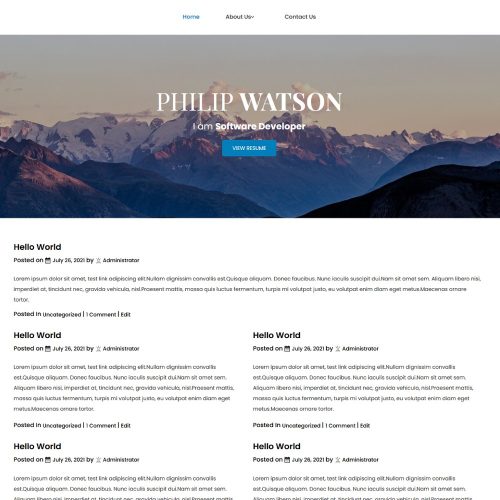 Philip Watson - CV for Software Developer Blogger Template