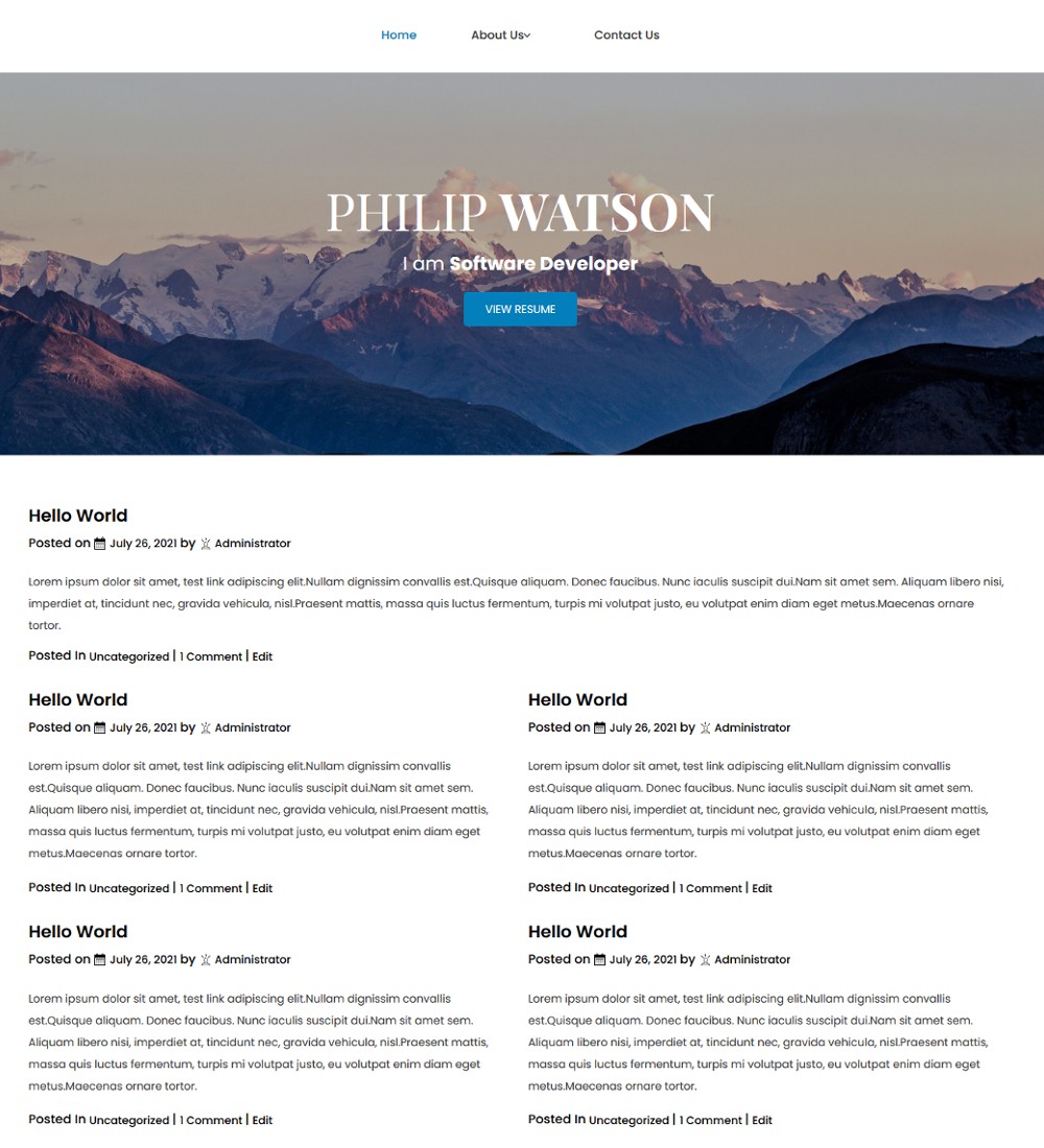 Philip Watson - CV for Software Developer Blogger Template