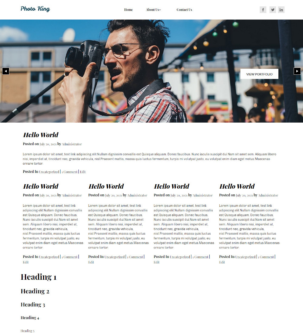 Photography Blogger Template Free