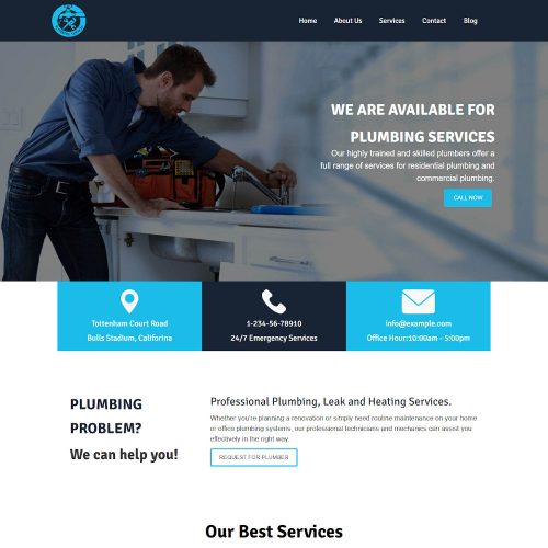 Plumbing Service - Handyman Repair & Maintenance WordPress Theme