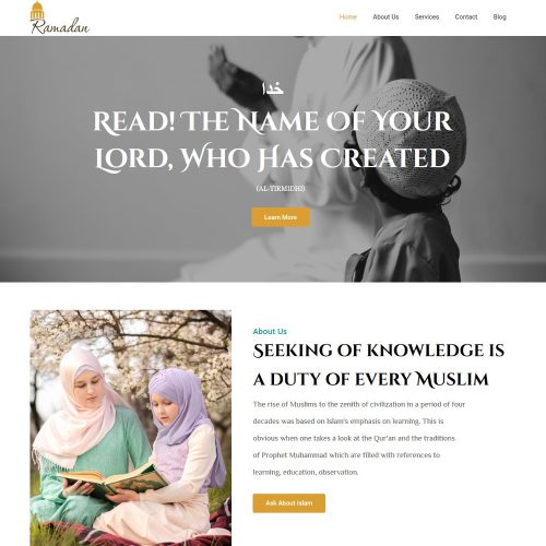 Ramadan Mosque Islamic Institute Drupal Theme