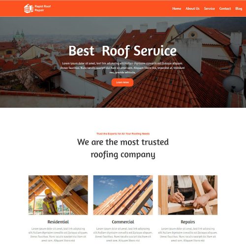 Roofsy - Roofing Service WordPress Theme