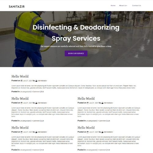 Sanitazir - Sanitizing and Cleaning Services Blogger Template