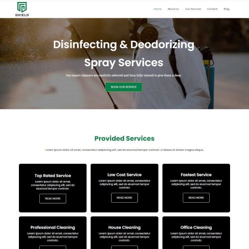 Shield - Sanitizing and Cleaning Services Drupal Theme