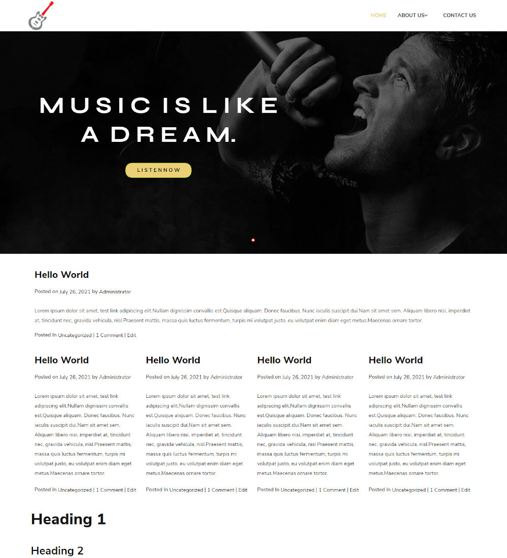 biography blogger template