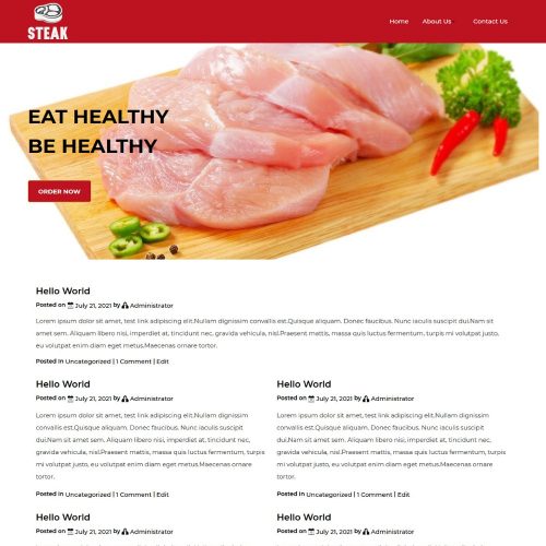 Steak - Meat & Butcher Shop Blogger Template