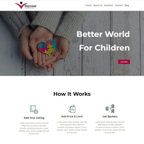 Succour - Crowd Funding Service Drupal Theme