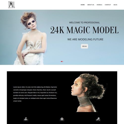 Tall Models Fashion Modeling Agency Drupal Theme