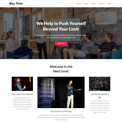 The Key Note - Innovation & Inspiration Speaker Drupal Theme