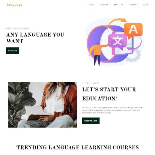 The Language School Drupal Theme