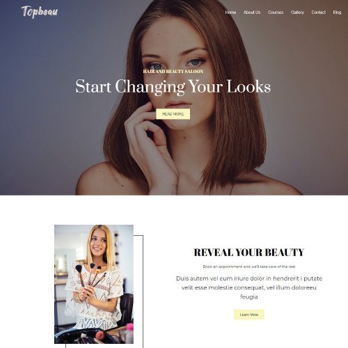 Topbeauty - Hair & Beauty Saloon Drupal Theme