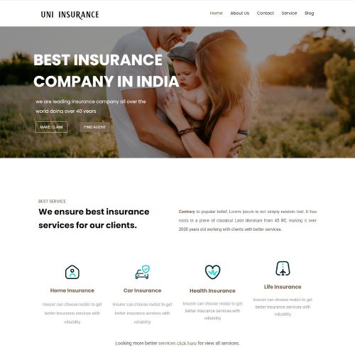 Uni Insurance - Insurance Agency Drupal Theme