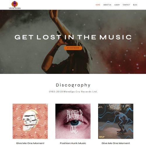 Universal Singer - Portfolio & Biography Drupal Theme