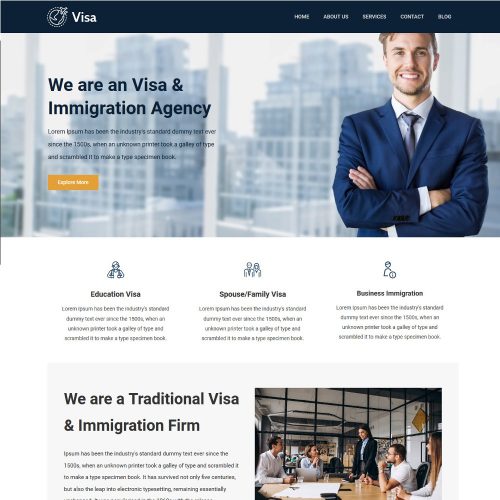 Visa Immigration Visa Consulting Drupal Theme