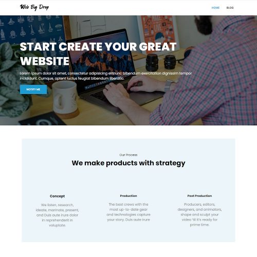 Web Big Drop - Web Agency Coming Soon One Page Drupal Theme