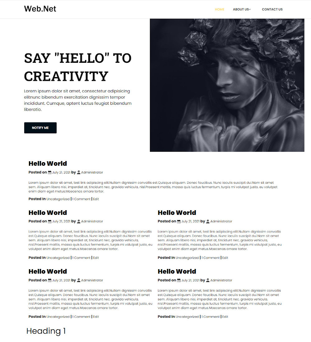 Web.Net - Web Agency Coming Soon One Page Blogger Template