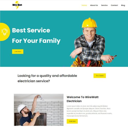 Wire Watt - Electrician Service WordPress Theme